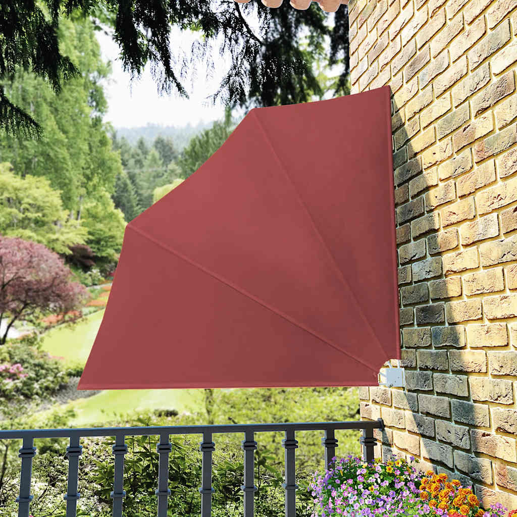 vidaXL Faltbarer Balkonfächer Terracotta-Rot 140×140 cm