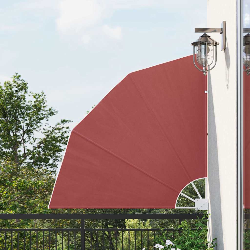 vidaXL sammenklappelig sidemarkise til altan terracotta 140 x 140 cm