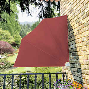 Zložljivo stransko platno za balkon terakota 140x140 cm