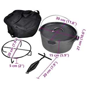 Litinový hrnec 4,2 L Dutch Oven s příslušenstvím - obrázek 6