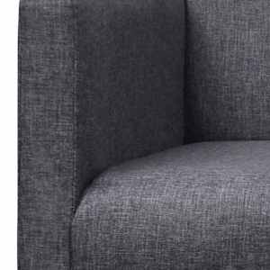 Lavice s polstrovanou poduškou textil kaučukovník tmavě šedá - obrázek 2