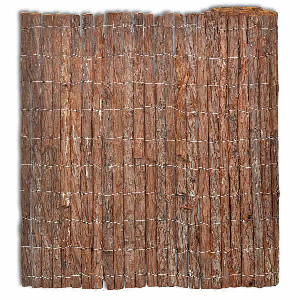 vidaXL puukoorest aed, 400 x 100 cm