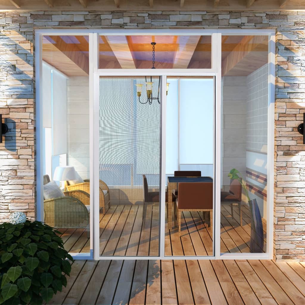 White Sliding Insect Screen For Doors 120 X 215 Cm For Sale Online