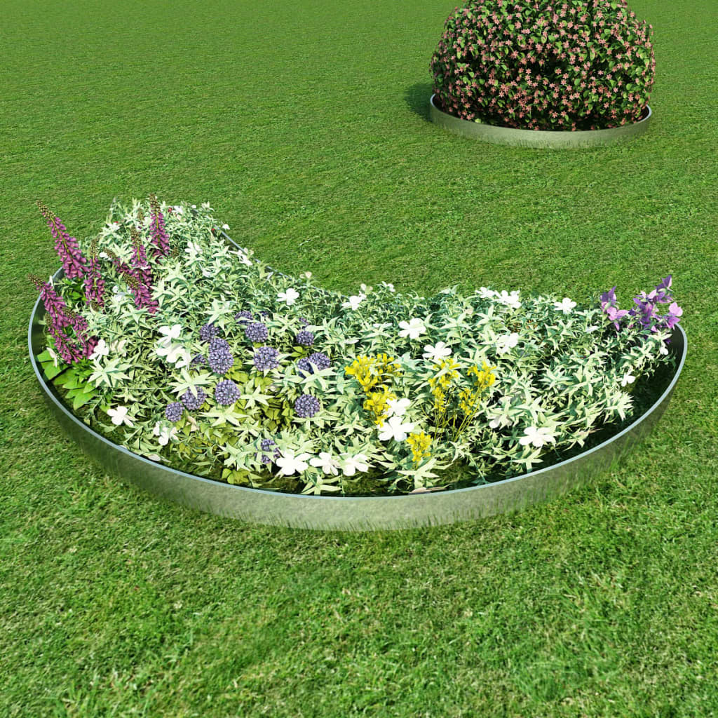 Ohybná záhradná obruba 5 ks, pozinkovaná oceľ 100x14 cm