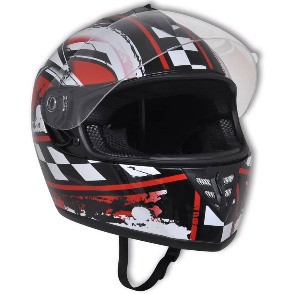 Casque intégral de moto taille S design racing