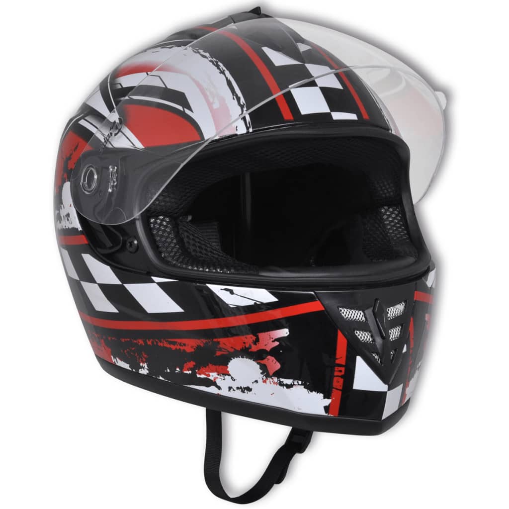 Casque intégral de moto taille XL design racing