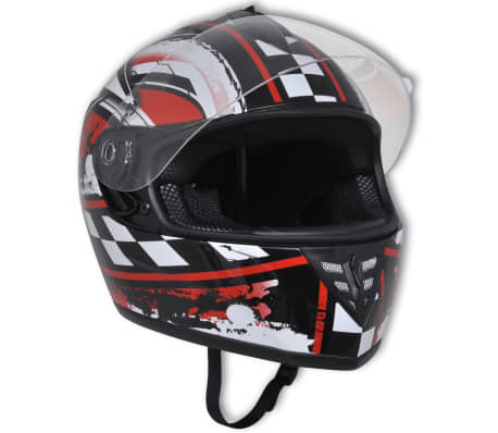 Casque intégral de moto taille XL design racing