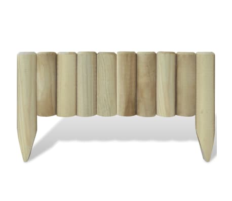 vidaXL Obrzeże drewniane, 10 paneli, drewno, 60 cm