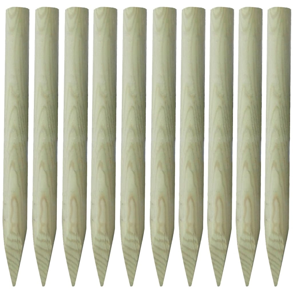 vidaXL Stâlpi de gard, 10 buc., 100 cm, lemn vidaXL