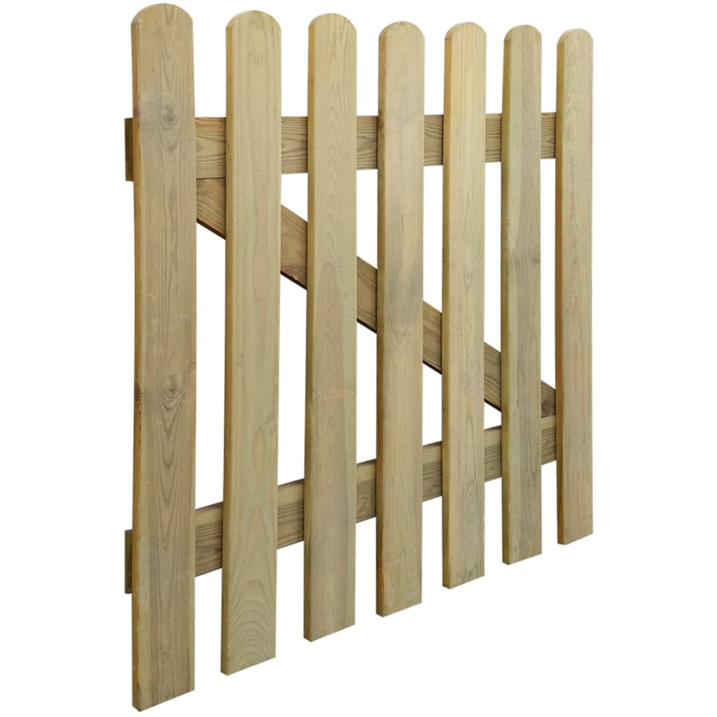 vidaXL Zahradní branka dřevo 100 x 100 cm