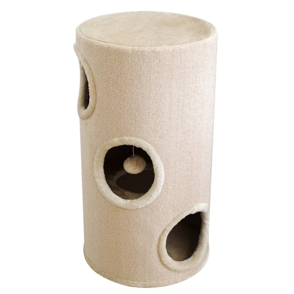 Maison / grattoir pour chat beige 70 cm