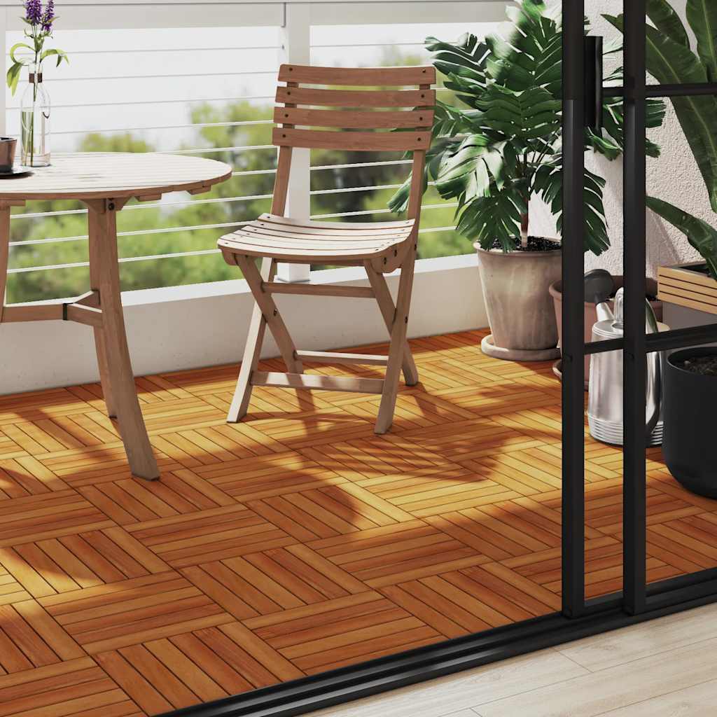 

vidaXL Terrastegels acaciahout 30 x 30 cm verticaal patroon (10 stuks)
