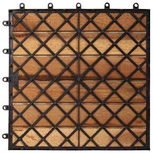 Dlažba na terasu 10 pcs Hnědá 30 x 30 cm Akáciové dřevo - obrázek 2