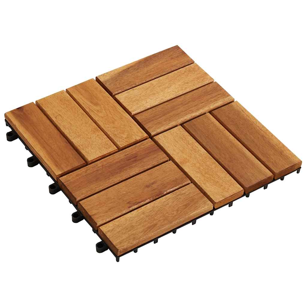 vidaXL 10 ks akáciové terasové dlaždice 30 x 30 cm