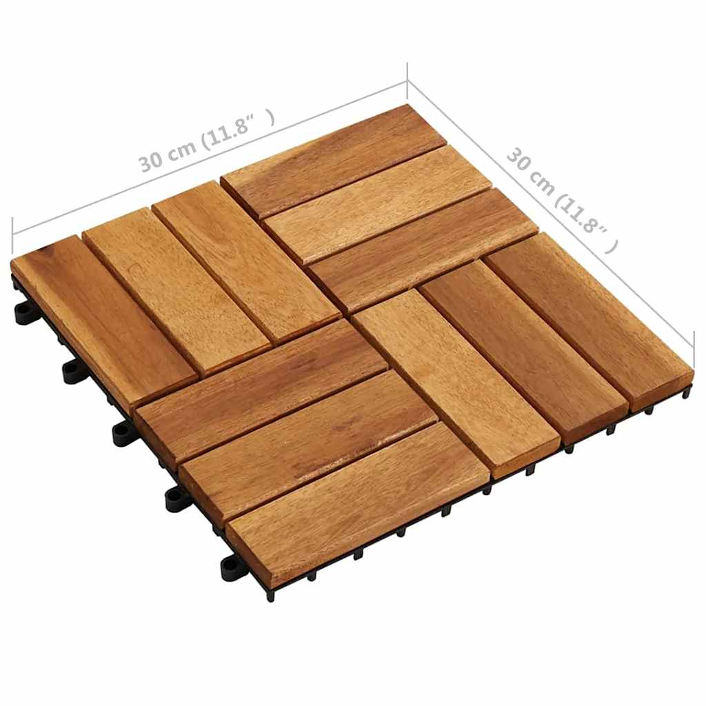 Patio Tile Deck Tile Outdoor Interlocking Flooring Tile for Decorative vidaXL - Picture 15 of 48