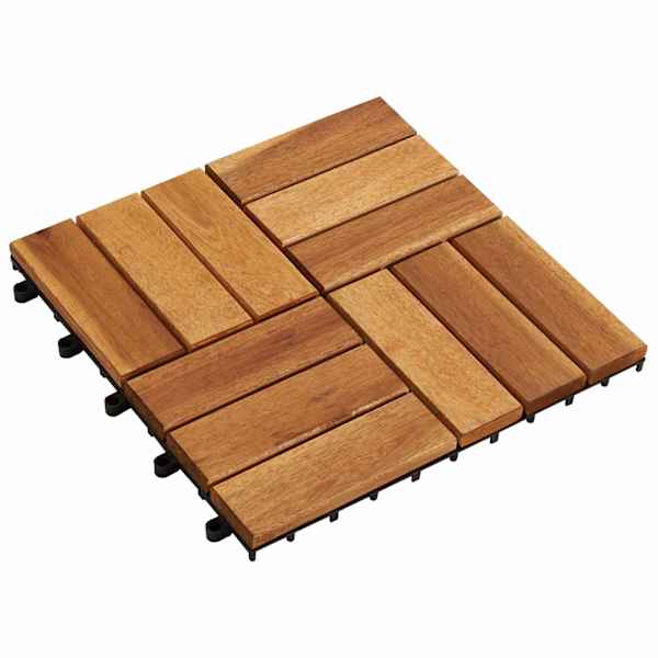 vidaXL Terrassiplaat 10 tk Pruun 30 x 30 cm Akaatsia puit