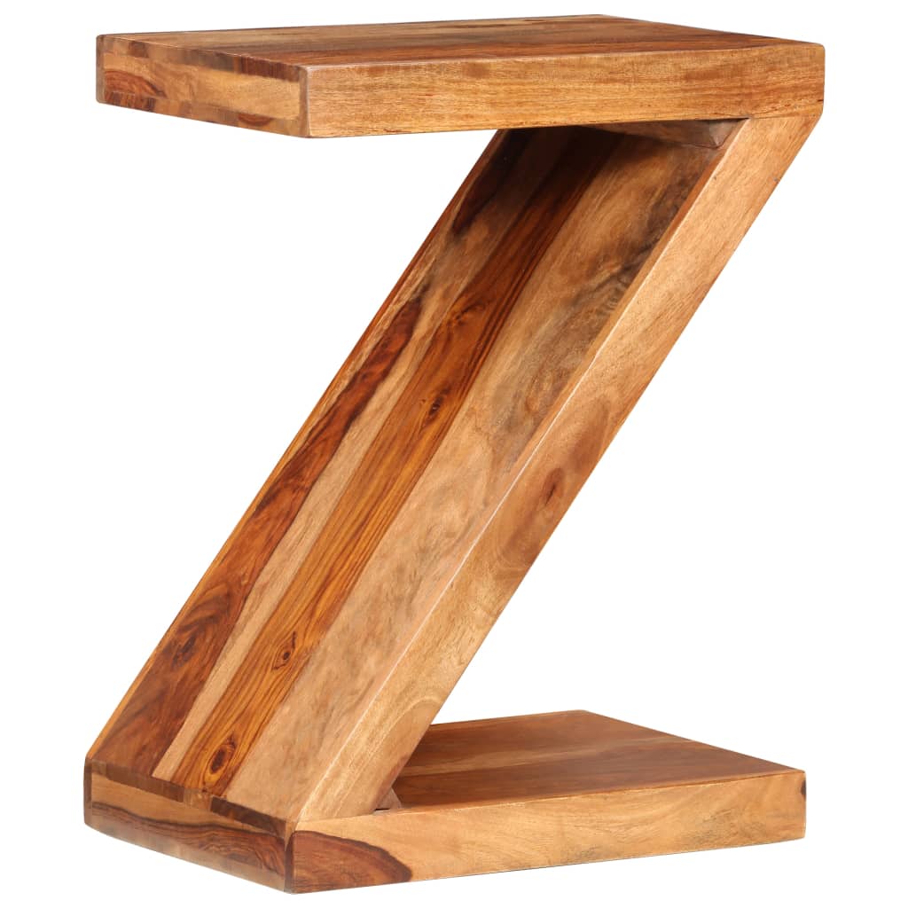 vidaXL Masă laterală în formă de Z, lemn masiv de sheesham vidaXL