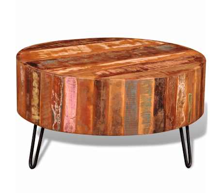 Details About Vidaxl Coffee Table Solid Reclaimed Wood Round End Side Living Room Stand Details About Vidaxl Coffee Table Solid Reclaimed Wood Round End Side Living Room Stand