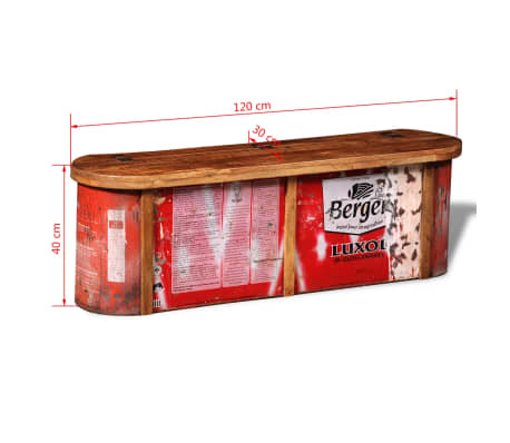 Reclaimed Solid Wood Sideboard Storage Bench Vidaxl Co Uk
