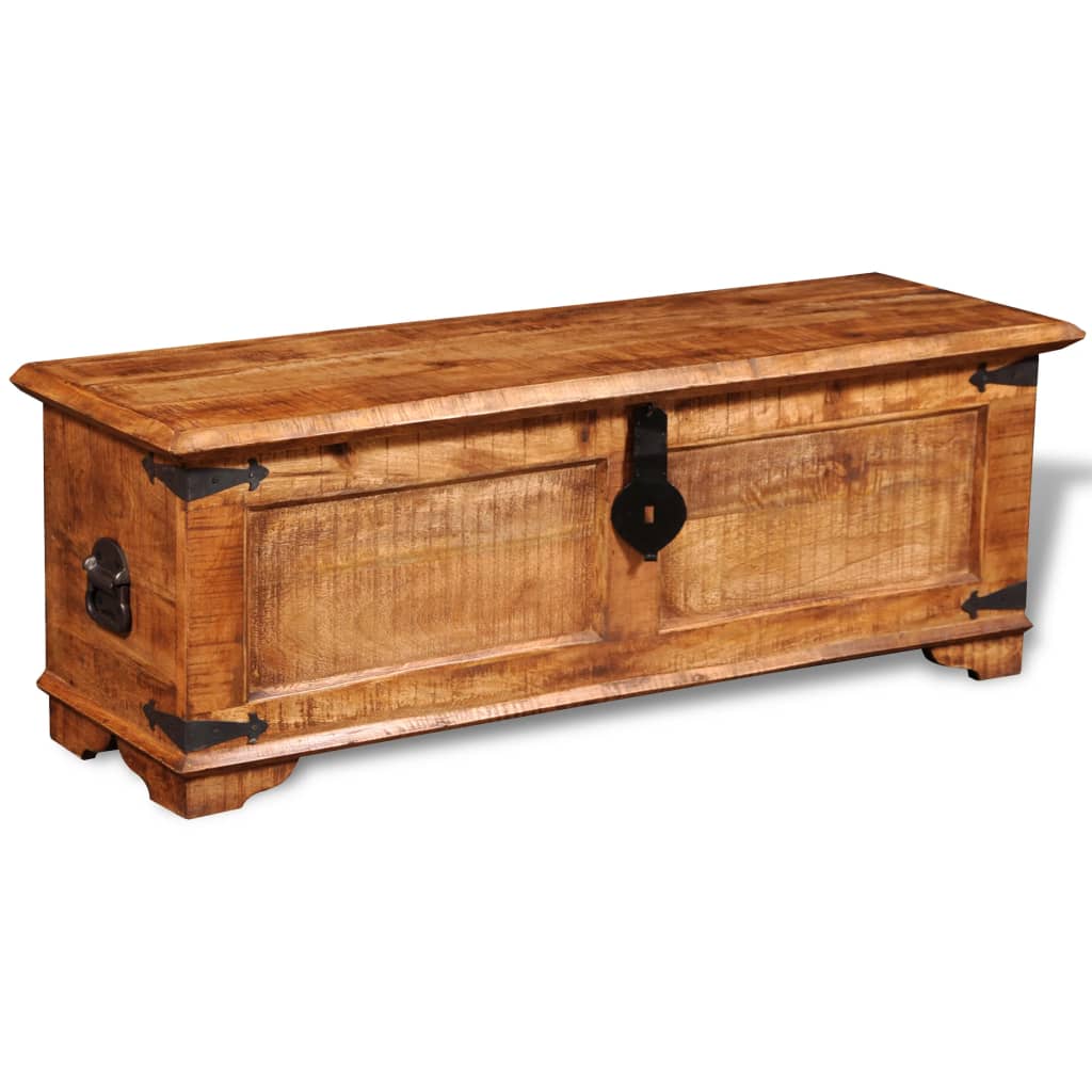 vidaXL Storage Chest Rough Mango Wood