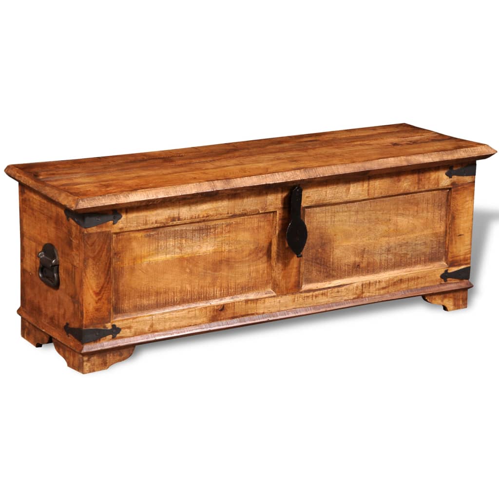 vidaXL Storage Chest Rough Mango Wood