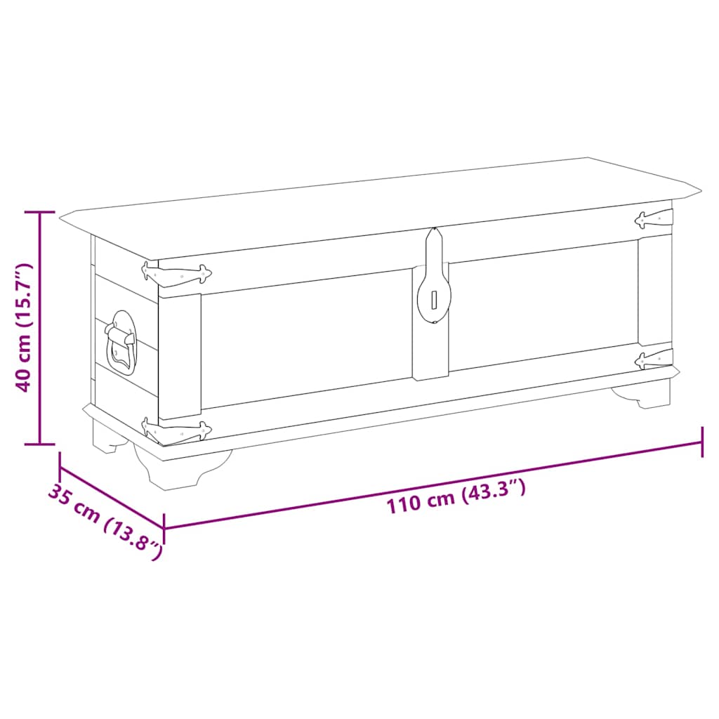 Coffre De Rangement Bois Massif De Manguier VidaXL 20 width=274