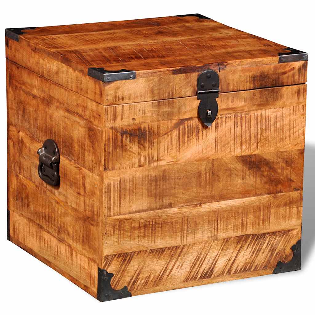 Coffre De Rangement Cubique Bois Massif De Manguier VidaXL 14 width=274