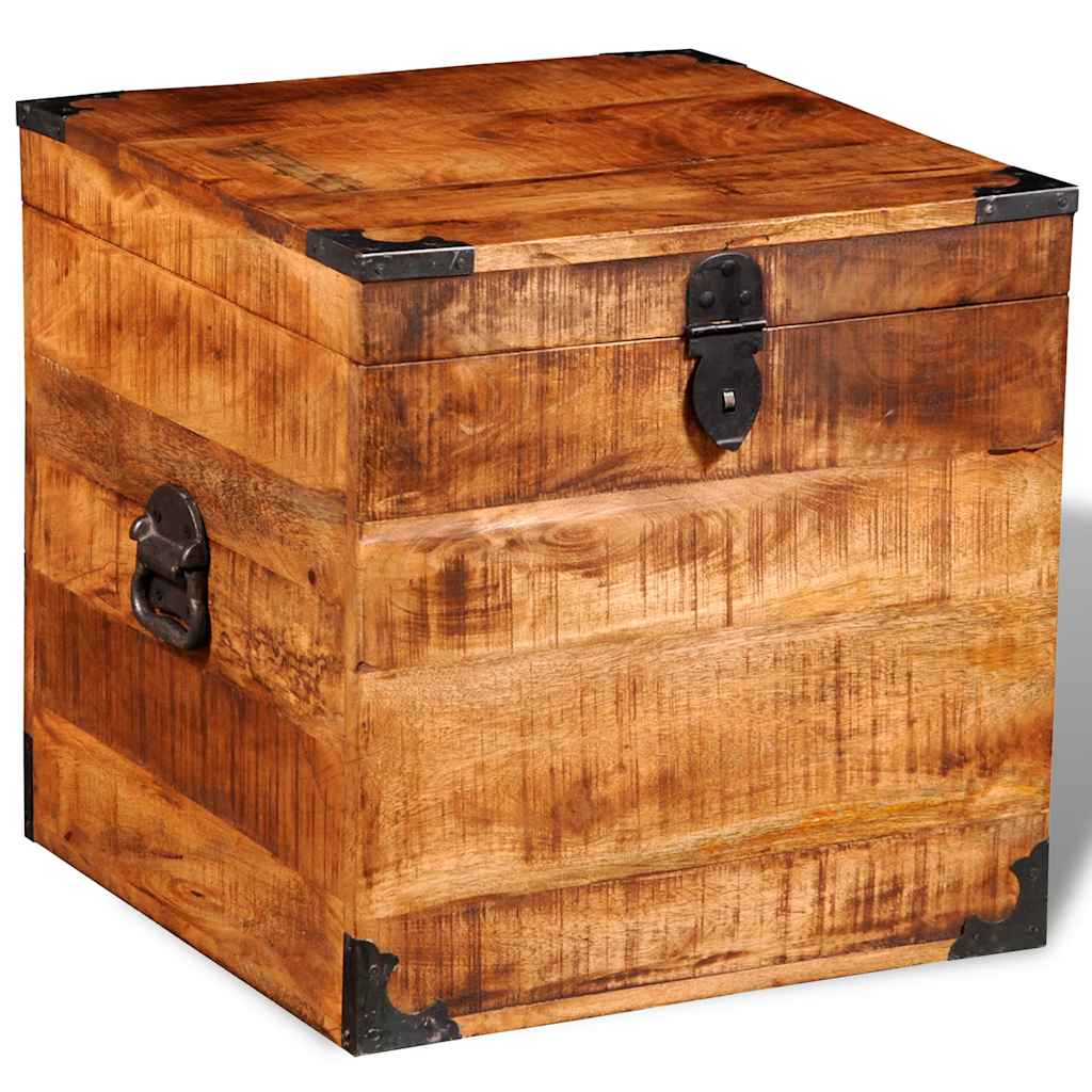 Coffre De Rangement Cubique Bois Massif De Manguier VidaXL 15 width=274