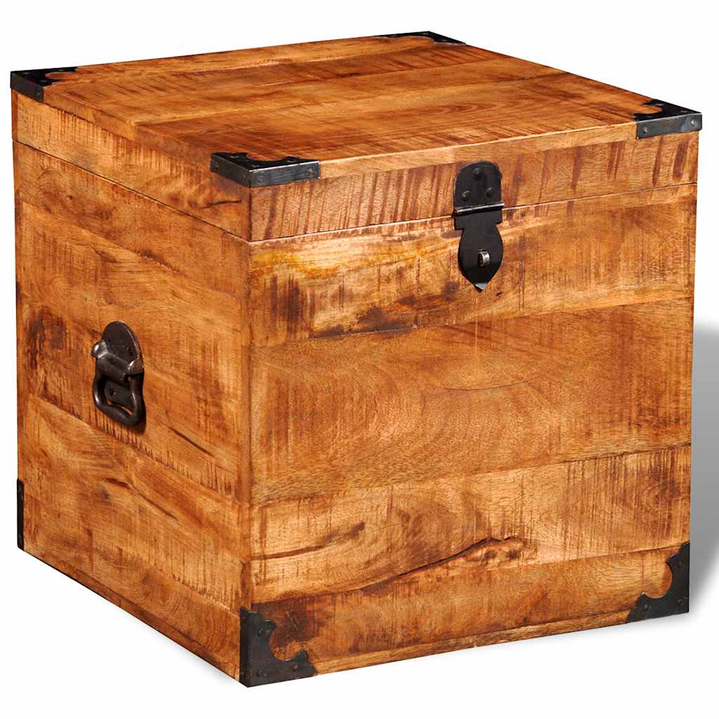 Coffre De Rangement Cubique Bois Massif De Manguier VidaXL 16 width=274