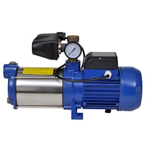 Proudové čerpadlo s manometrem 1 300 W 5 100 l/h modré - obrázek 2