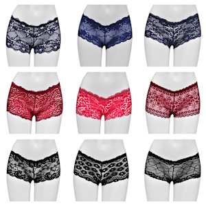 10 parova žensko hipstersko čipkasto donje rublje raznobojno 38