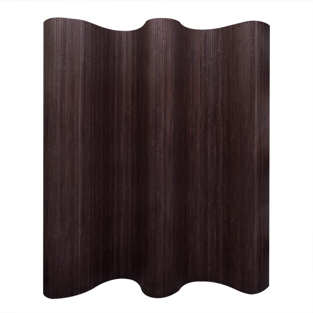 Image of vidaXL Room Divider Bamboo Dark Brown 250x165 cm