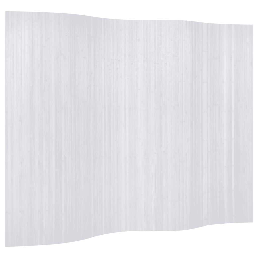 vidaXL Cloison de séparation Bambou Blanc 250 x 165 cm  