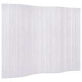 vidaXL Room Divider Bamboo White 250x195 cm