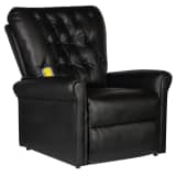 vidaXL Silla de masaje eléctrica ajustable cuero artificial negro