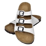 Sandale od bio pluta s 3 remena bijele unisex 36