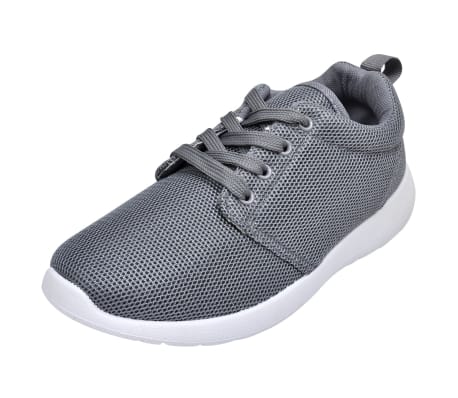 Zapatillas deportivas para mujer, grises con cordones, talla 38