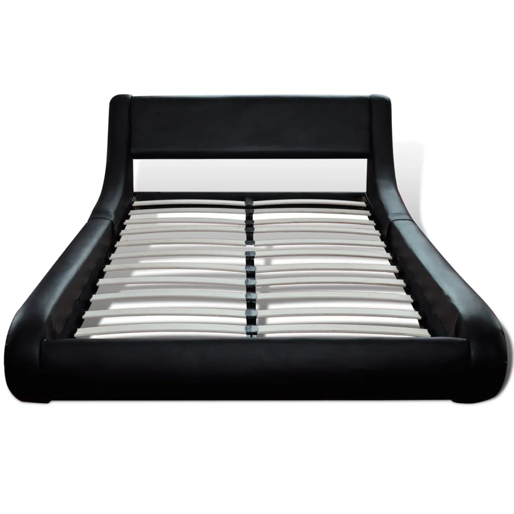 

vidaXL Bed met matras kunstleer zwart 180x200 cm