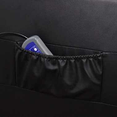 vidaXL Cadeira de massagem elétrica reclinável couro artificial preto[2/8]