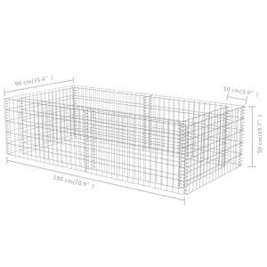 Gabionový truhlík pozinkovaná ocel 180 x 90 x 50 cm - obrázek 8