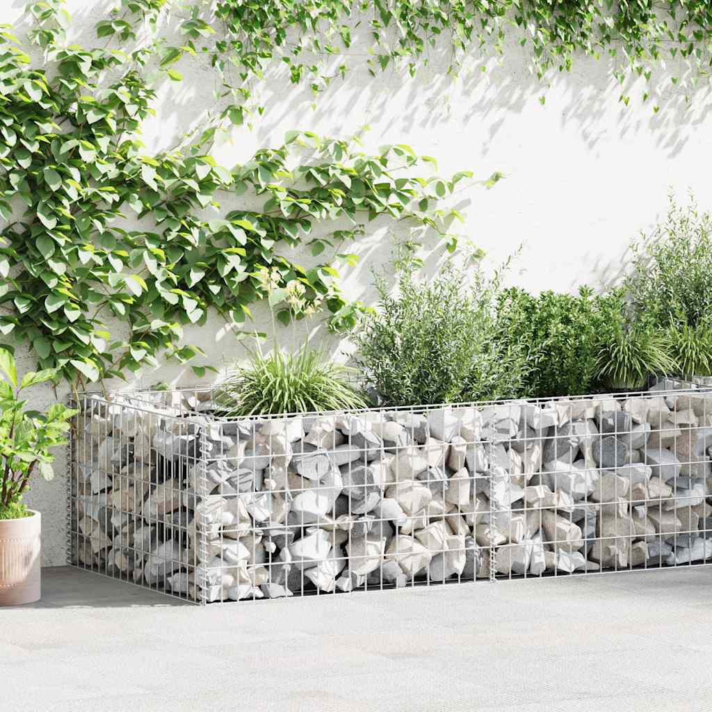 vidaXL Jardinieră gabion, 180 x 90 x 50 cm, oțel galvanizat