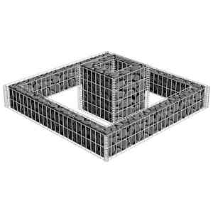 Gabionový truhlík pozinkovaná ocel 120 x 120 x 20 cm - obrázek 4