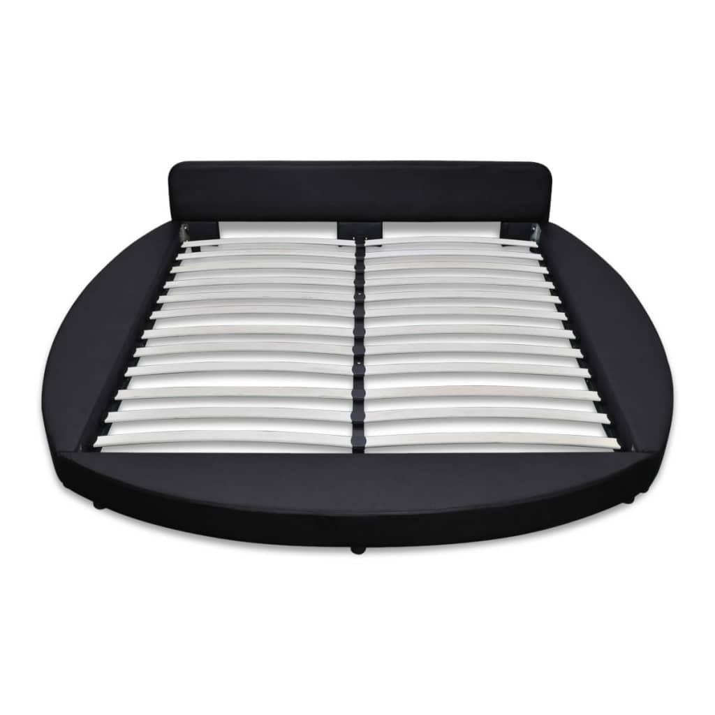 

vidaXL Bed met traagschuim matras kunstleer zwart 180x200 cm