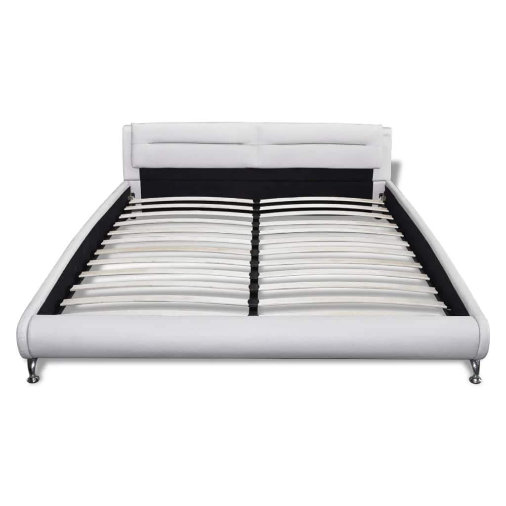 

vidaXL Bed met traagschuim matras kunstleer 180x200 cm