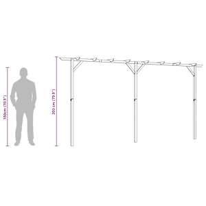 Zahradní pergola 410 x 40 x 203 cm dřevo - obrázek 11