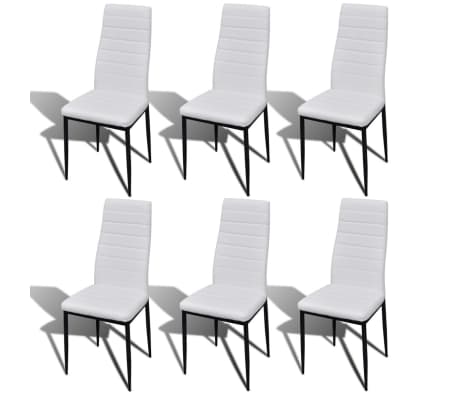 Shop hvid spisestue sæt med 6 pcs stole med 1 glass bord (271478 ... 70 køkken