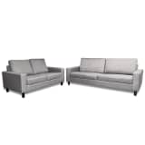 Light Grey Sofa Set 2-Seater and 3-Seater