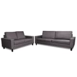 vidaXL Sofa Set 2-Seater and 3-Seater Fabric Dark Grey