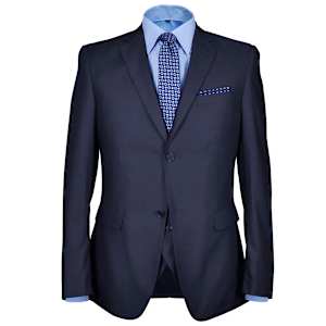 Dreiteiliger Herren-Business-Anzug Gr&ouml;&szlig;e 52 Marineblau