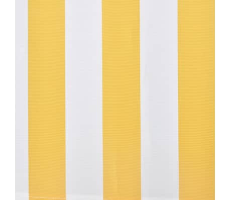 vidaXL Sulankstoma markizė, 400cm, geltona ir balta